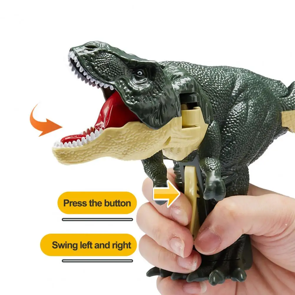 Mini Dinosaur Toy Realistic Dinosaur Model Toy with Swinging Tail Head Push Switch Striking Attack Dino Children for Boys