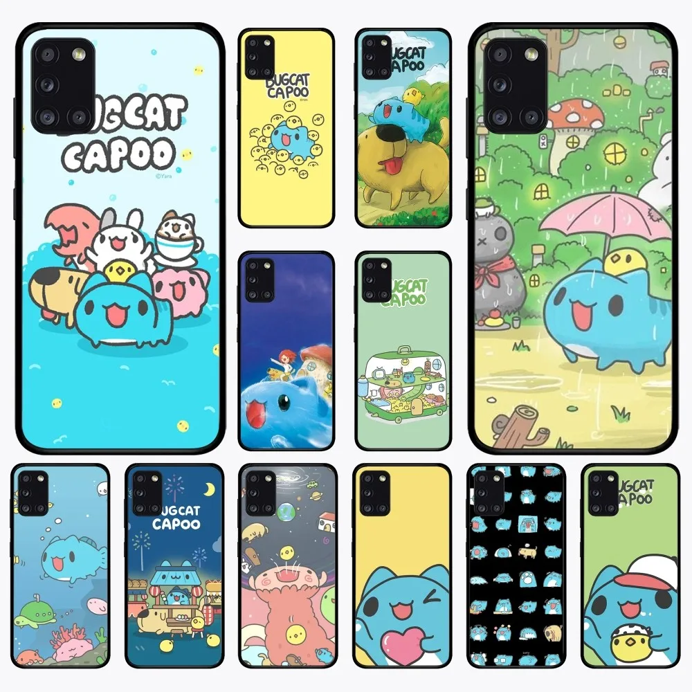 Bugcat Capoo Cartoon Phone Case For Samsung A 10 11 12 13 20 21 22 30 31 32 40 51 52 53 70 71 72 73 91 13 Shell