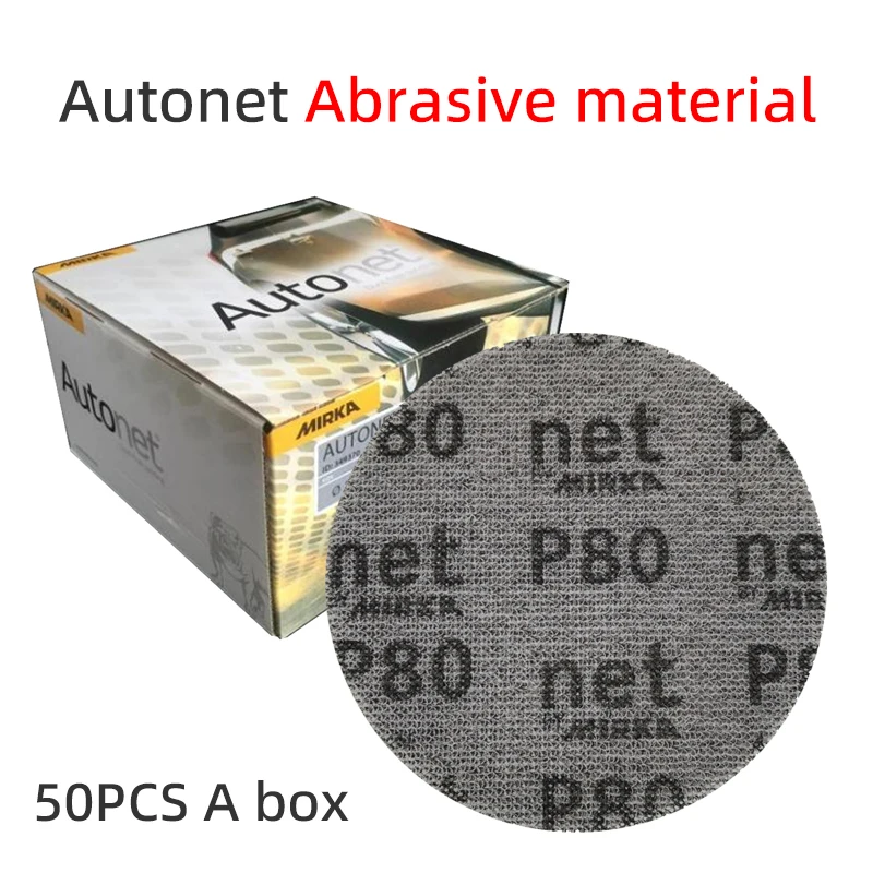 

Mirka Autonet Mesh Sandpaper 5" Inch 125mm Abrasive Grid Dust Free Sanding Discs Net Sandpaper Anti-blocking 80-800Grit Car Pain