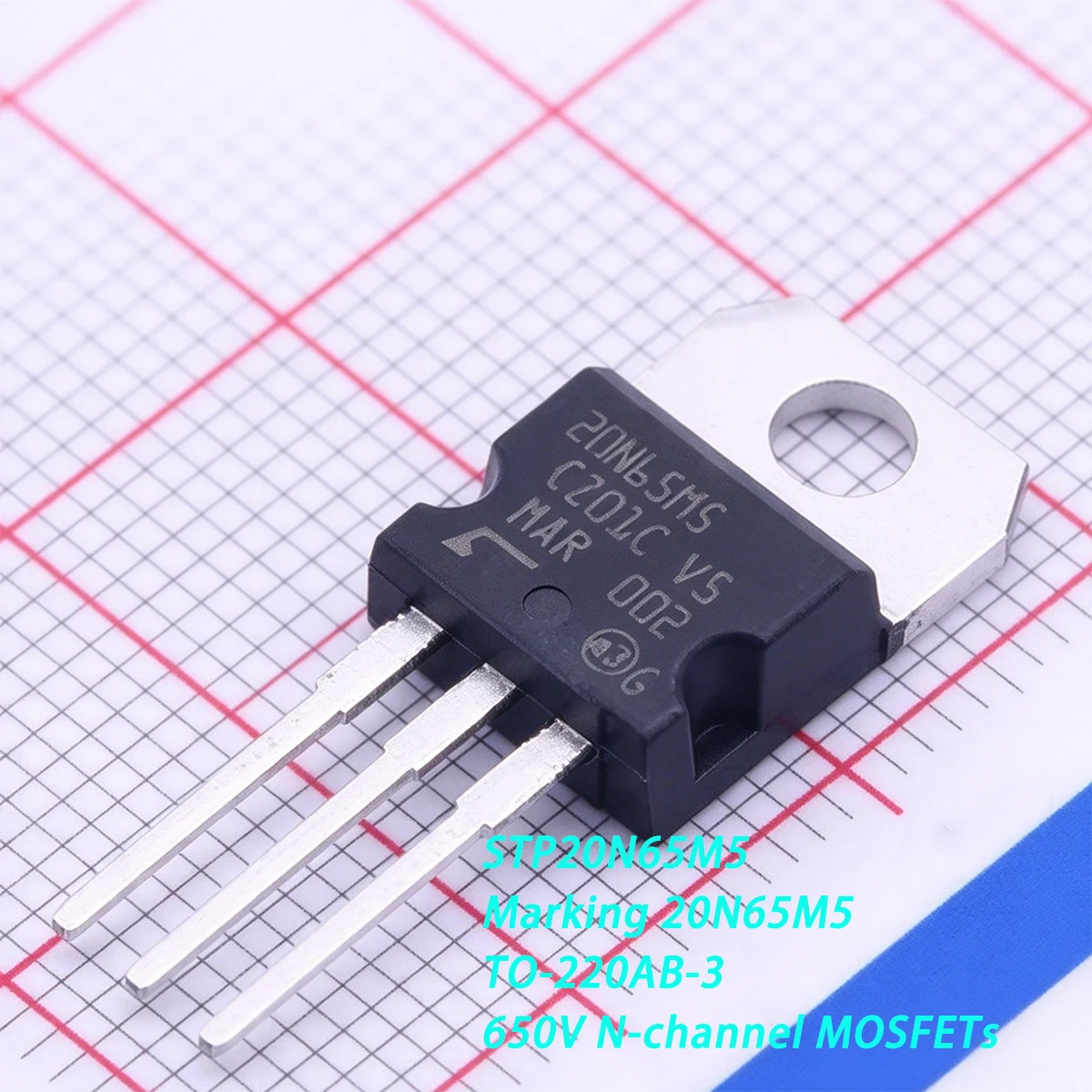 2PCS STP20N65M5 Marking 20N65M5 TO-220AB-3 650V 18A 130W 190mΩ 0.19Ω ohms N-channel NEW Original Field-Effect Transistor MOSFETs