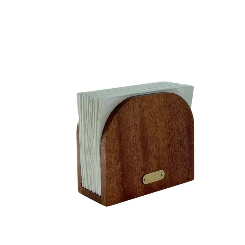 

Modern Wooden Upright Napkin Holder Dining Table Black Ebony Napkin Holder Restaurant Kitchen Storage Organizer Table Decoration