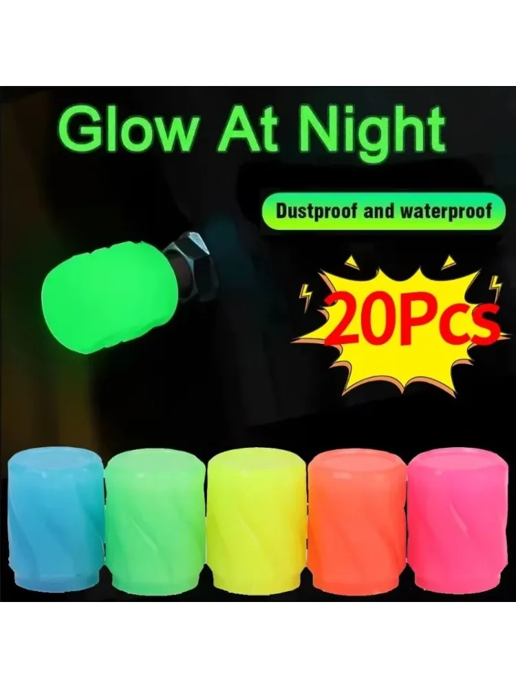AliExpress New Luminous Tire Valve Cap Universal Auto Motorcycle Bike Wheel Nozzle Dustproof Tyre Valve Stem Fluorescent Car Accessories
