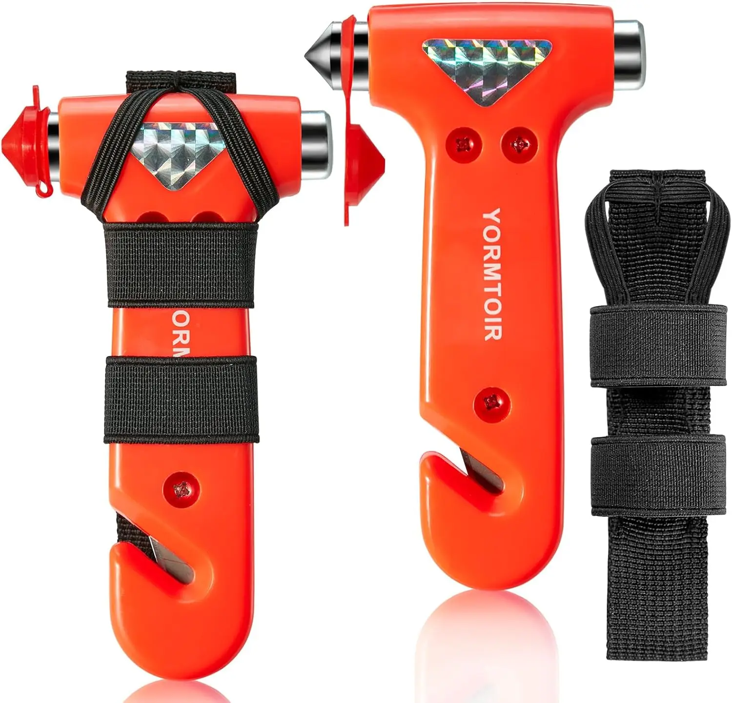 2-Pack Car Safety Hammer: Seatbelt Cutter & Window Breaker, Emergency Escape Tool for Auto Accidents
