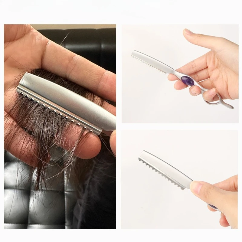 Professional Sharp Barber Razor Blade Purple Dragon Hair Razors Cut Hair Cutting Thinning Knife Salon Tools