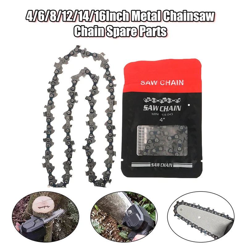 4/6/8/12/14/16 Inch Saw Bar Electric Saw Electric Chain Saw Guide Replacement Mini Steel Chainsaw Chains Garden Tool