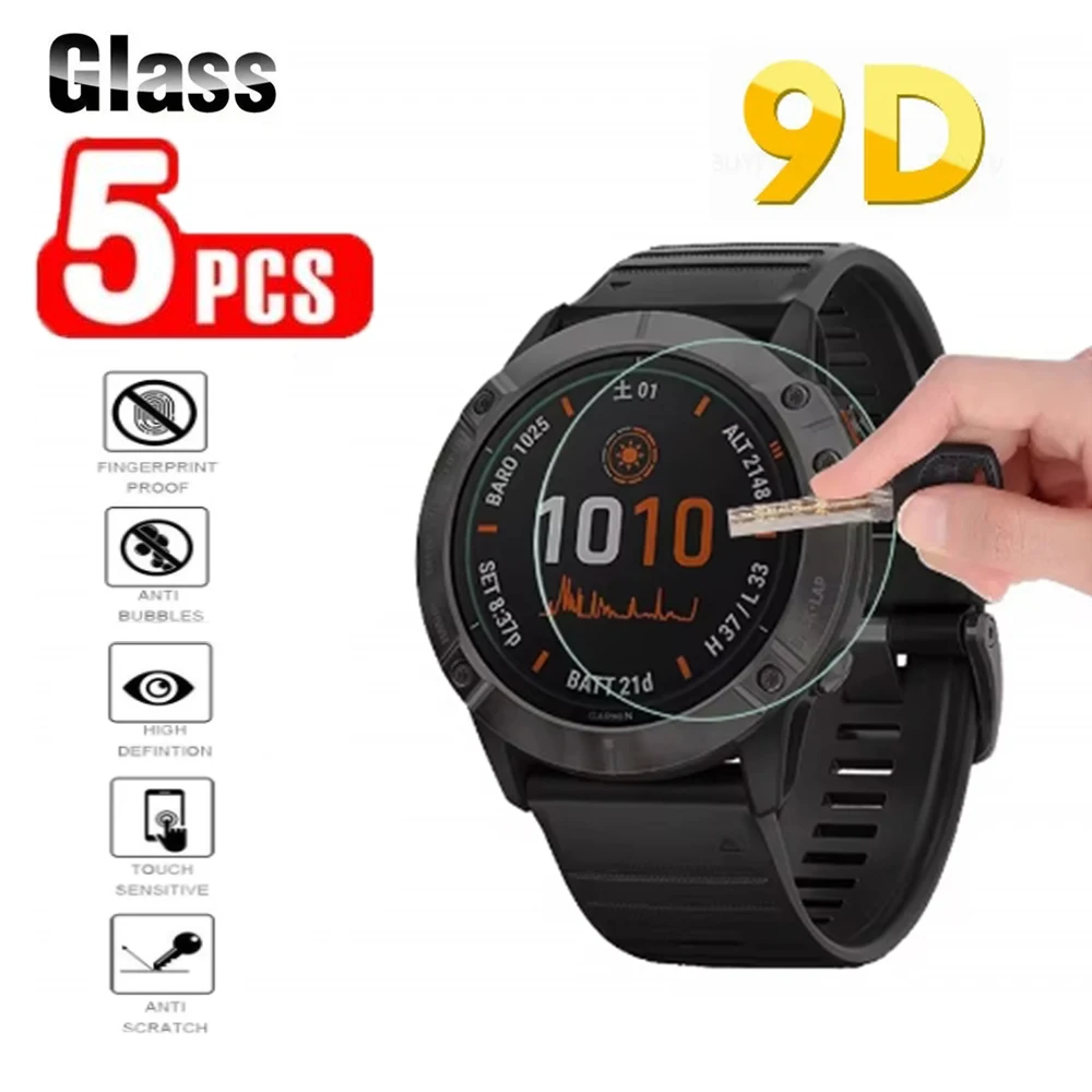 9D Glass For Garmin Fenix 5 5X 5 SPlus 6X 6 6S Pro 7 7X 7S Epix Pro 42 51mm Enduro 2 Screen Protector HD Film protective film