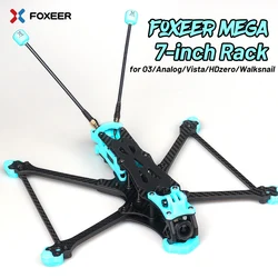 FOXEER MEGA LR7'' Telaio DC a lungo raggio da 7 pollici 305 mm T700 in carbonio con rivestimento setoso per O3 / Analogico / Vista / HDzero / Walksnail