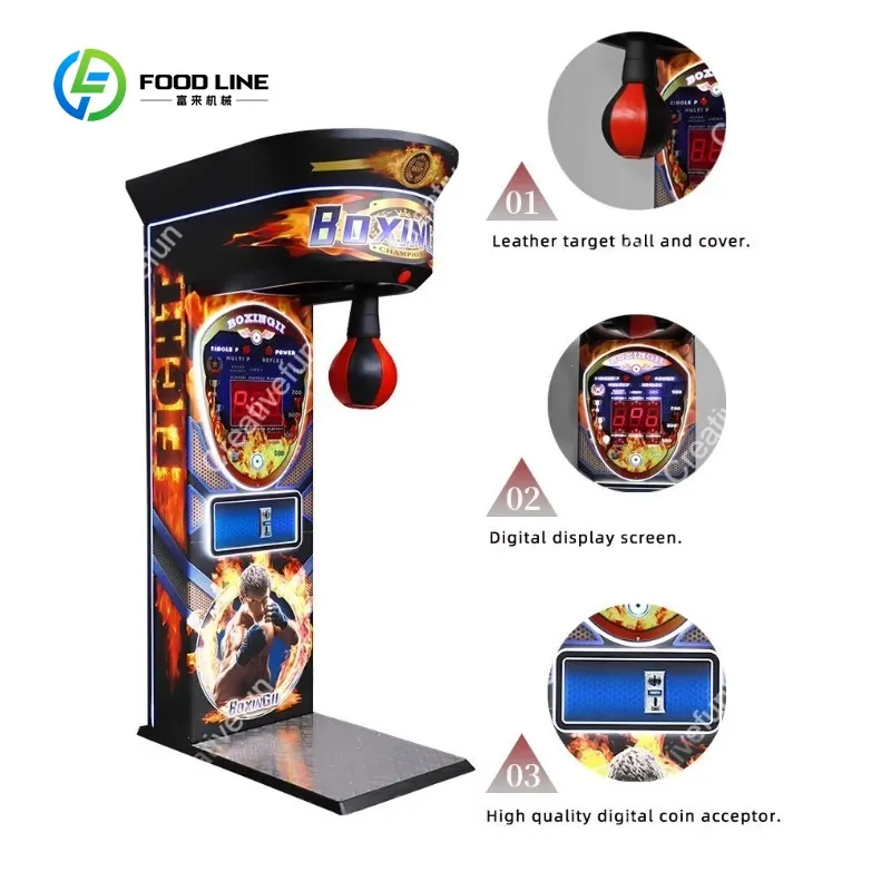 Customized High Quality Boxing Vending Machine Une Boxerie Kick Electronic Training Coin Operated Music Boxing Machine