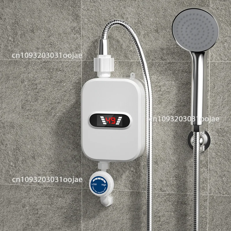 

Instant Water Heater LCD Digital Display Thermostatic Shower Water Heating Device Stainless Steel Tankless Rapid Heating Machine