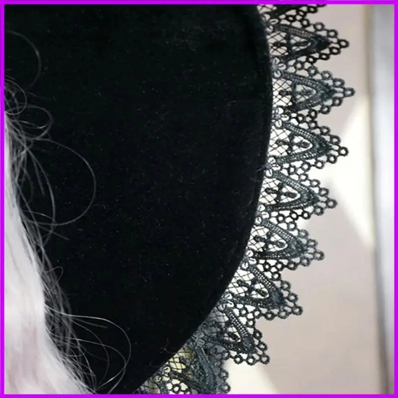 قبعة ساحرة سوداء للنساء البالغات للهالوين قبعة ساحرة سوداء واسعة الحواف للحفلات #3