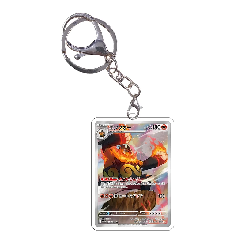 Kartu Gantungan Kunci Pokemon Zekrom Reshiram Victini SV11B SV11W Koleksi Permainan Anime Mainan Dekorasi Liontin Hadiah Akrilik Buatan Sendiri