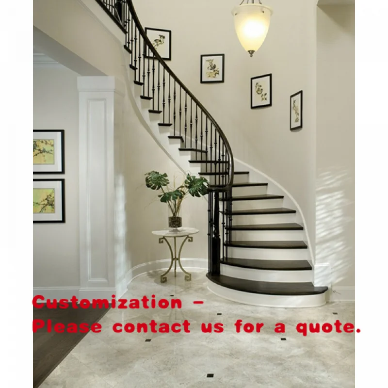 custom.Fashionable Studio Artistic Stairs Curved Staircase with Panel Stair Steps Decor Stairs