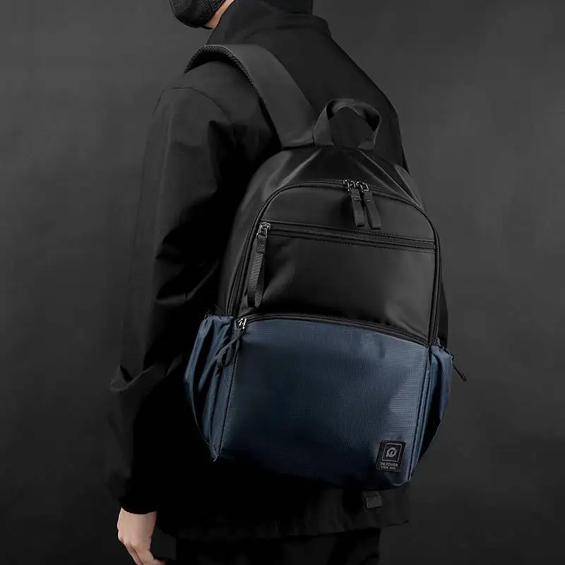 Trendy Men's Minimalist Backpack Versatile Backpack Large Capacity School Student Computer Travel Bag Washable Unisex Backpack