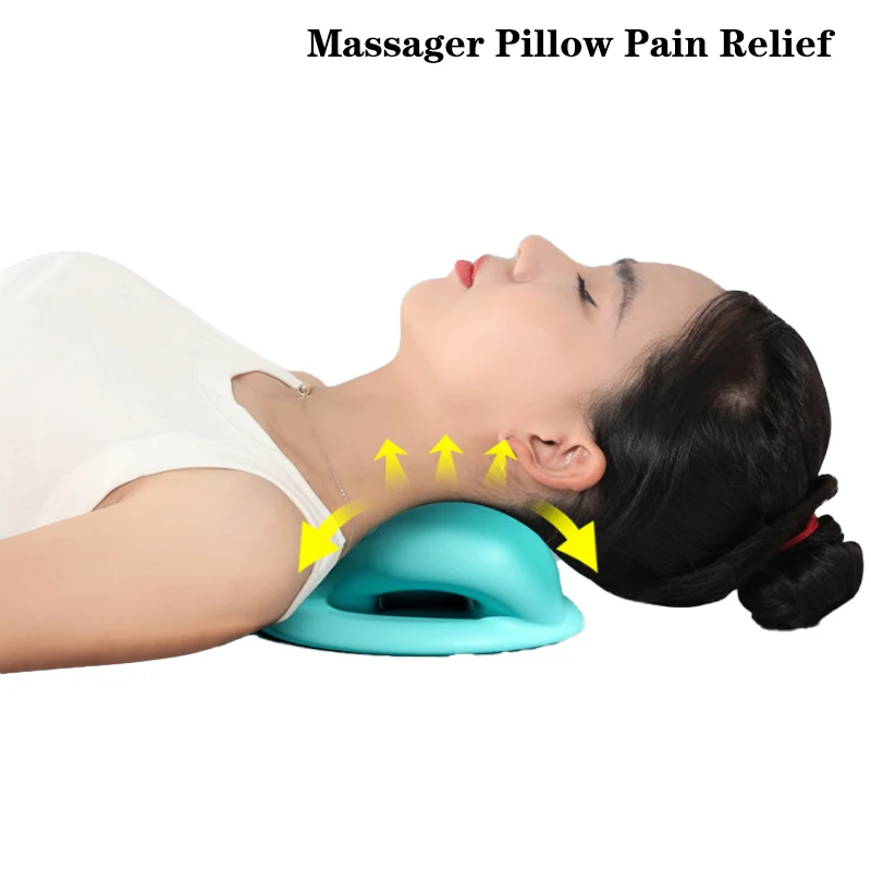 

Cervical Chiropractic Traction Pillow Pain Relief Neck Support Traction Corrector Neck Stretcher Relaxer Acupoint Massage Pillow