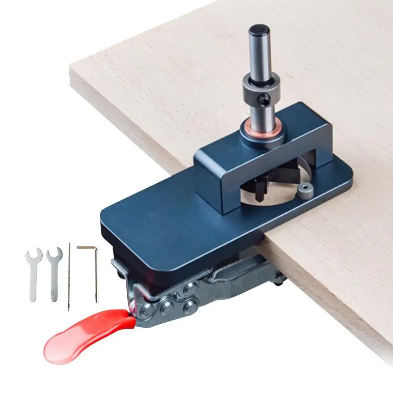 Cabinet Door Mounting Jig Aluminum Alloy Hinge Hole Drilling Jig Cabinet Hinge Drill Jig Multipurpose Punch Locator Drill Guide