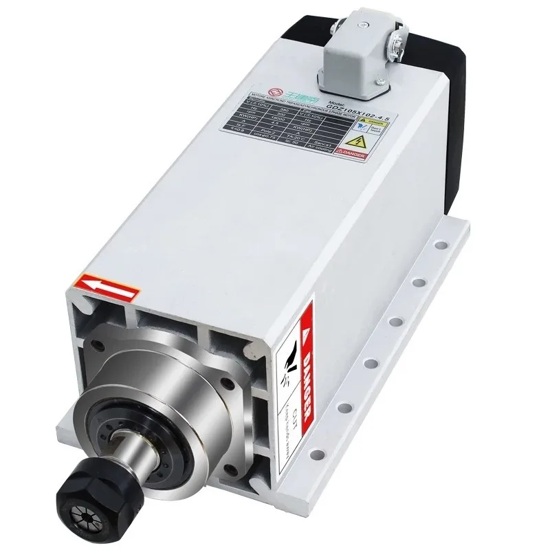 Air-cooled spindle motor square flash flange 1.5/2 2/3.5/4.5/6 drilling grinding engraving