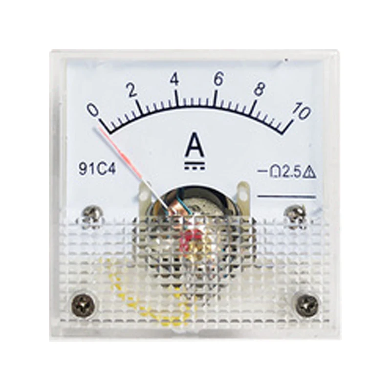 91C4 Ammeter DC Analog 1A 2A 3A 5A 10A 20A 30A 50A 100A 200A 300A 500A Panel Mechanical Pointer Type Amper Meter Current Meter