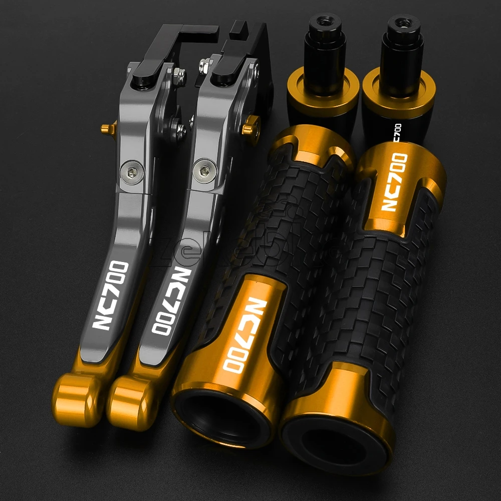 FOR HONDA NC700 S/X NC700S NC700X 2012 2013 Motorcycle Accessories Adjustable Brake Clutch Levers Handlebar Grips CNC Aluminum