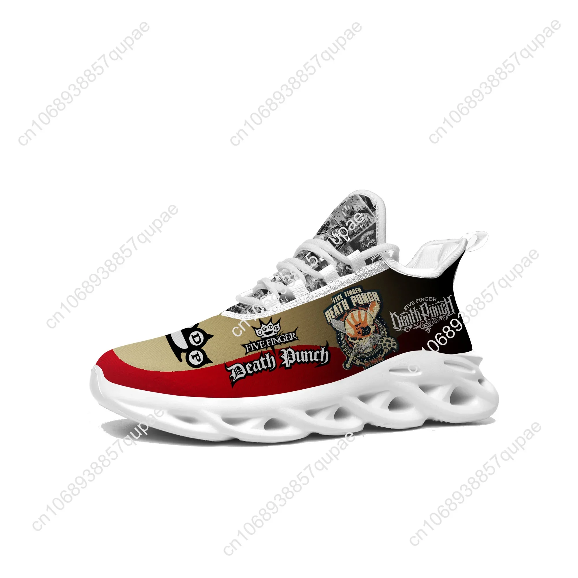 Zapatillas planas Death Punch de cinco dedos para hombre y mujer, zapatos deportivos de alta calidad, zapatillas personalizadas de banda de Rock, zapatos hechos a medida