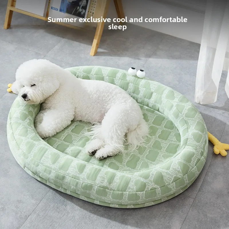 

Spring and Summer Ice Silk Kennel Ice Doudou Dog Mat Summer Cool Cat Nest Removable and Washable Pet Nest Wholesale
