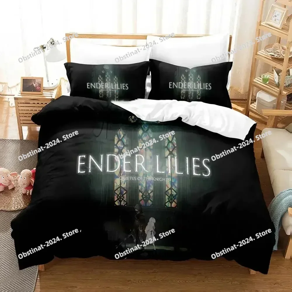 2025 Top Ender Lilies Quietus of the Knights Set Boys Girls Twin Queen Size Duvet Cover Pillowcase Bed Kids Adult Home Bedroom