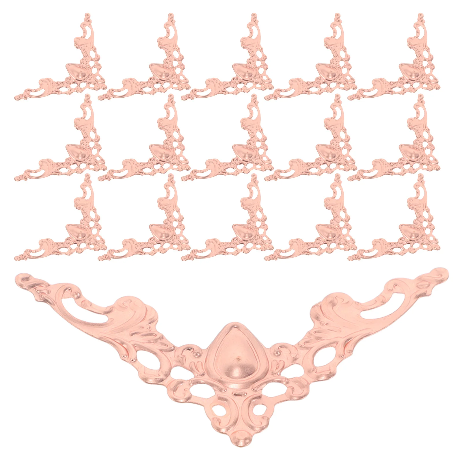 

150Pcs Decorative Metal Trim for Boxes Vintage Photo Corners for Scrapbook Album Protection Book Page Corner Guards Furniture