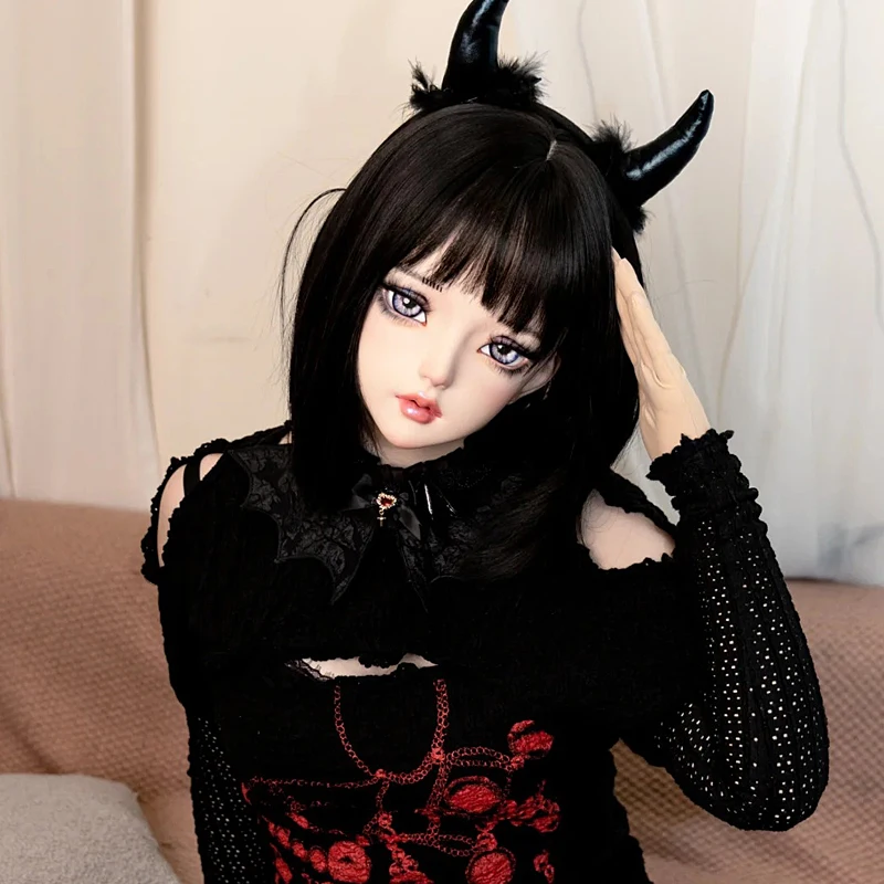 Maski BJD z żywicy, półgłowa/cała głowa, oczy Kigurumi, crossdress, cosplay, japońskie anime, unisex, maski, oczy i peruka