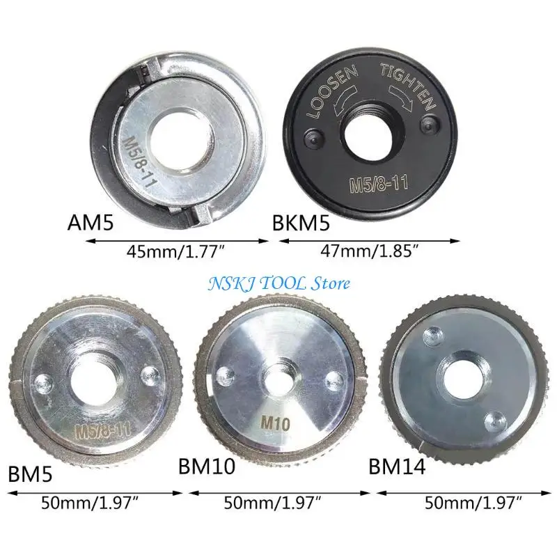 L8RC M14 Angles เครื่องบดล็อคน็อตหนีบหน้าแปลนมุมเครื่องบดน็อตรีลีสเร็วสำหรับการเปลี่ยนแผ่นดิสก์ตัด