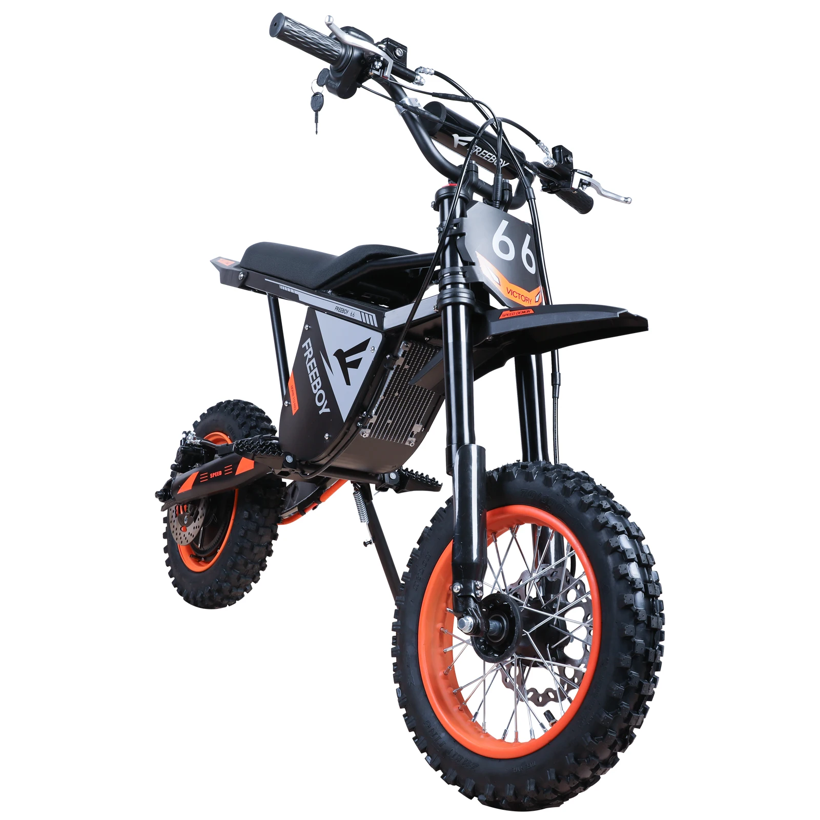 FREEBOY Y66 Electric Bicycle, 150KG Max Load, 12/10‑Inch Off‑Road Pneumatic Tires, Outdoor Commuting Electric Bicycle, 8‑9 Hours Charging Time, 48V 30Ah Large‑Capacity Battery, Adult Long‑Distance Commuting Electric Bicycle