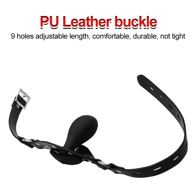 الفم الكمامة قابل للتعديل الكرة ألعاب الكبار يمزح الوثن لعب الأدوار BDSM عبودية الجنس لعب للنساء الأزواج لا هزاز للنساء #5