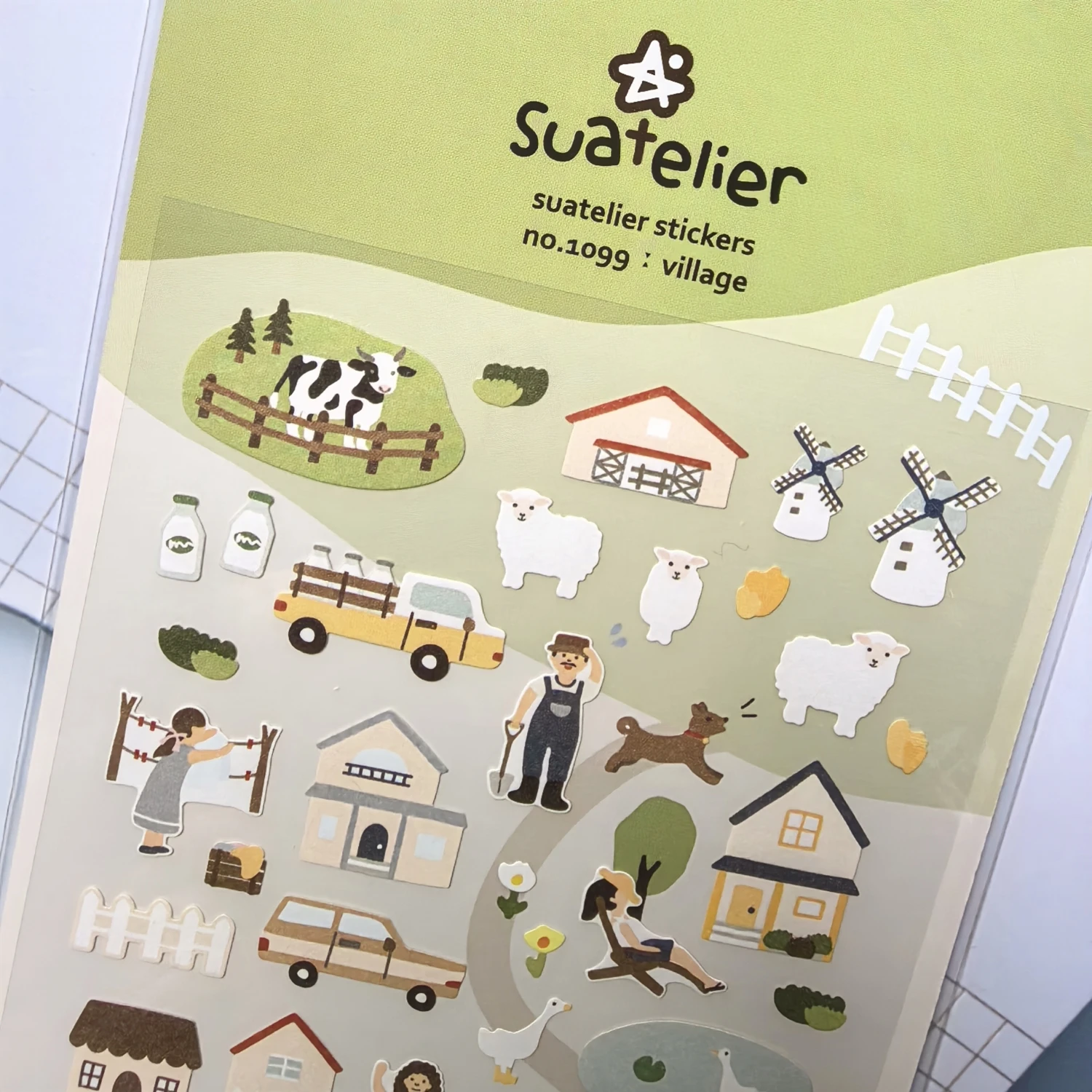 Korean Import Suatelier Village Farm Sticker Journal Cartoon Decorative Stationery Stickers Scrapbooking DIY Diary School Supply