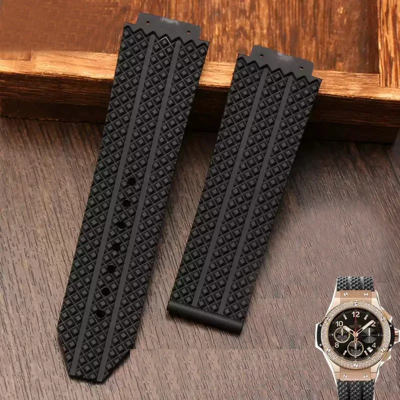 

Watchband for HUBLOT BIG BANG Silicone 26*19mm Waterproof Men's Watch Strap Chain Watch Accessories Rubber Bracelet wristband