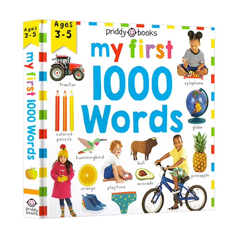 Priddy Learning le mie prime 1000 parole, libri per bambini di età compresa tra 3 4 5 6, libri illustrati scientifici popolari inglesi, 9780312529796