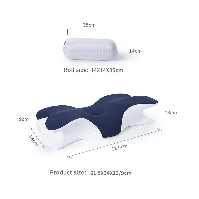 Heißer Verkauf ortho pä dische Schlaflos igkeit Kontur tragbarer Schmetterling atmungsaktiv medizinisch therapeut isch ergonomisch Memory Foam Hals