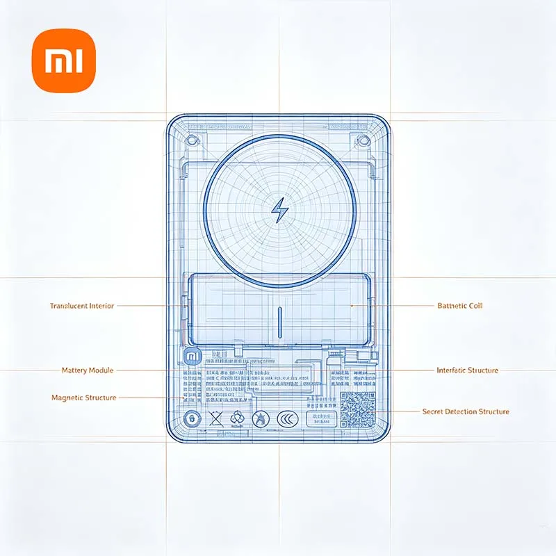 Xiaomi Ultra Slim Magnetic Portable External Battery 5000mAh WPB0507S Qi 7.5W 22.5W Fast Charging Power Bank for iPhone 15-18