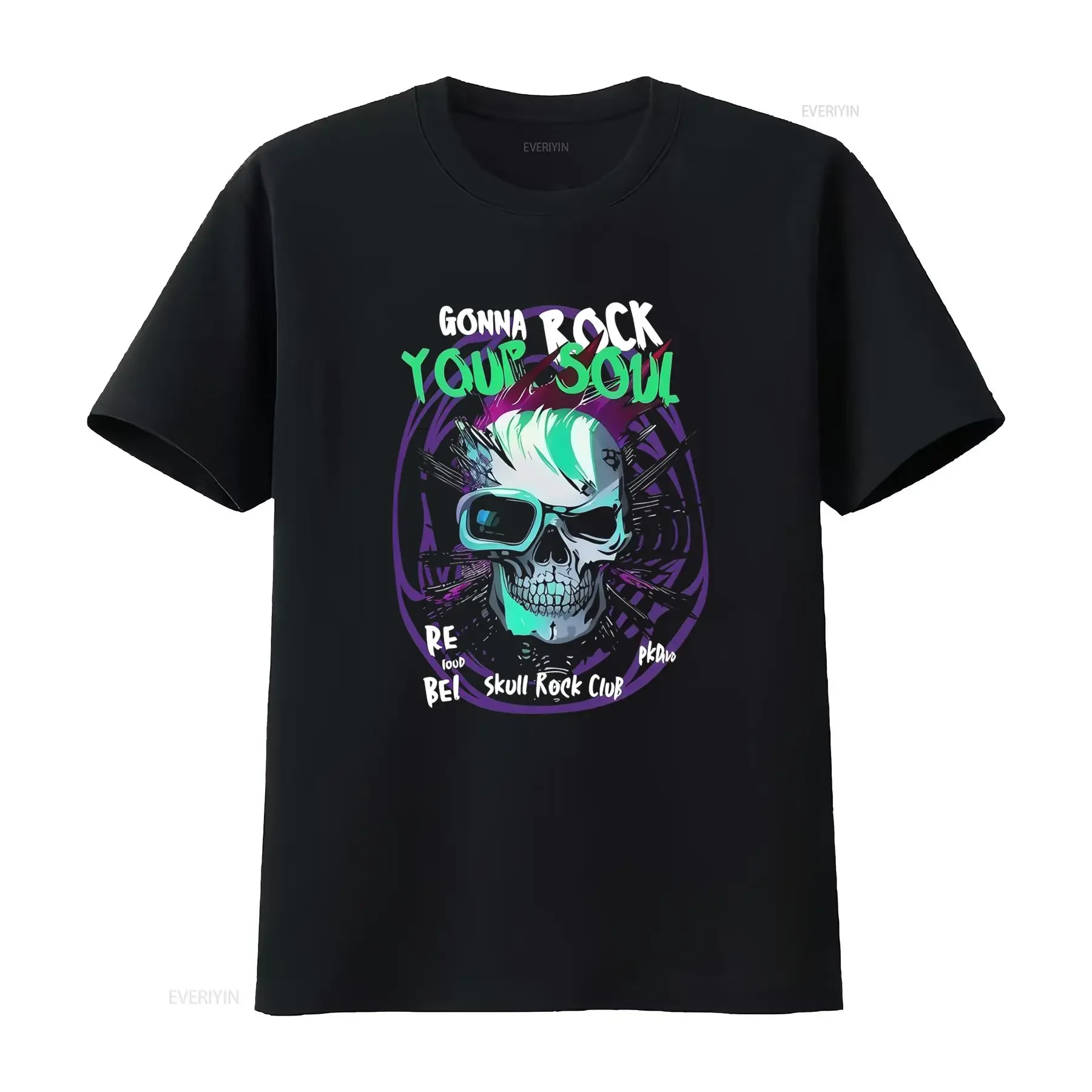 Skull Punk Rock Your Soul T Shirt Premium 100 Heavy Cotton Sizes XS to XXXL Metal Core Lover Retro Vintage Style Fashion