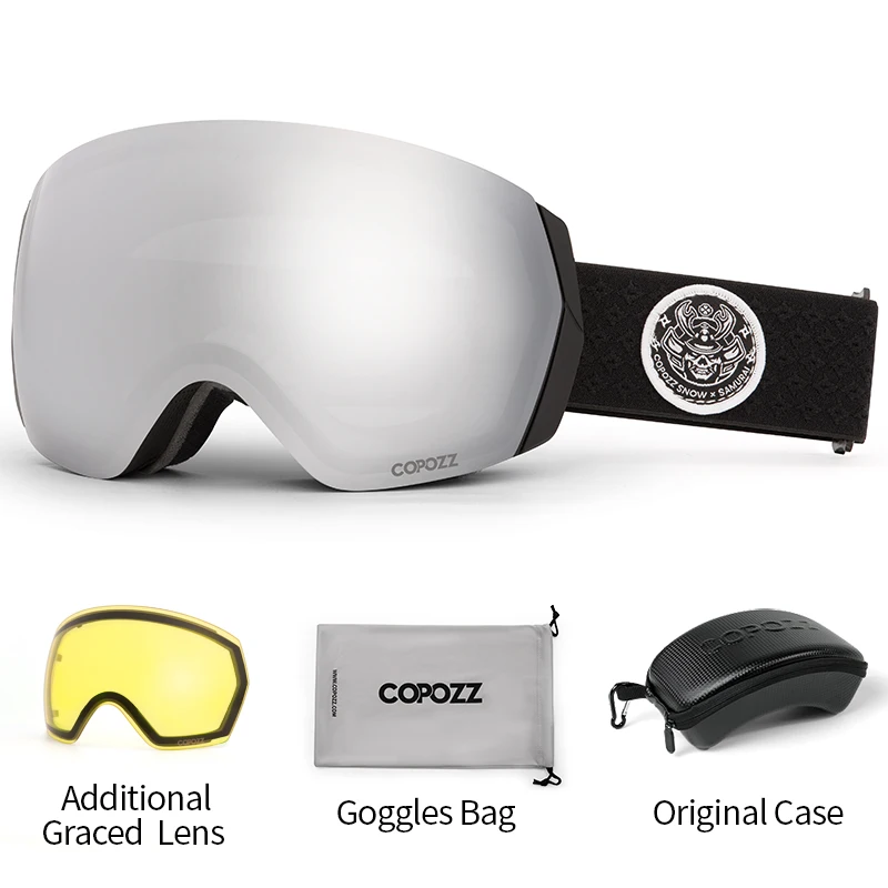 COPOZZ Brand Professional Ski Goggles Double Layers Anti-fog UV400 Men Women Winter Snowmobile Eyewear Snowboard Sports Glasses