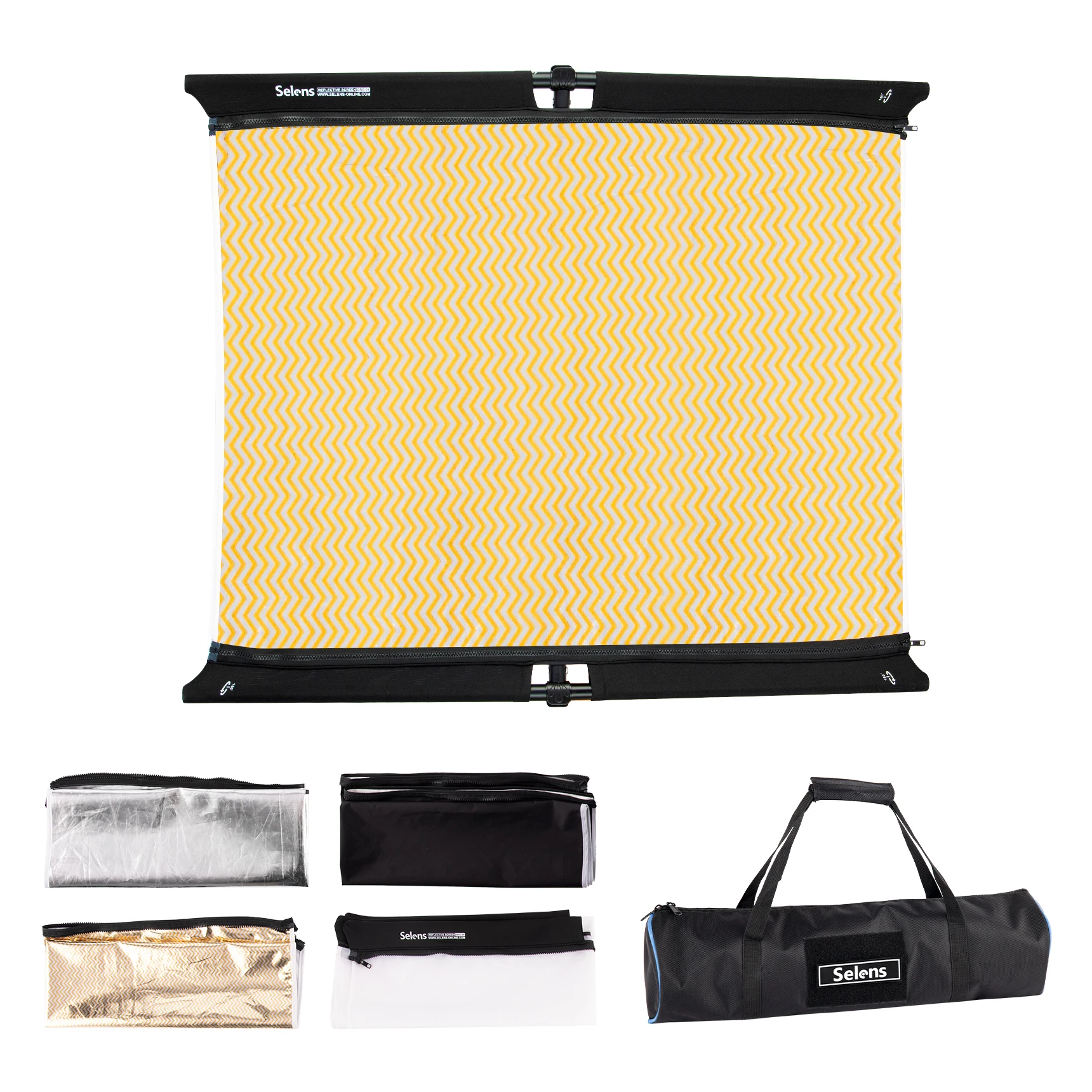Selens 7-in-1 Reflector Board Handheld Sun Scrim Kit Light Diffusion Reflective Screen Panel For Outdoors Photography Studio