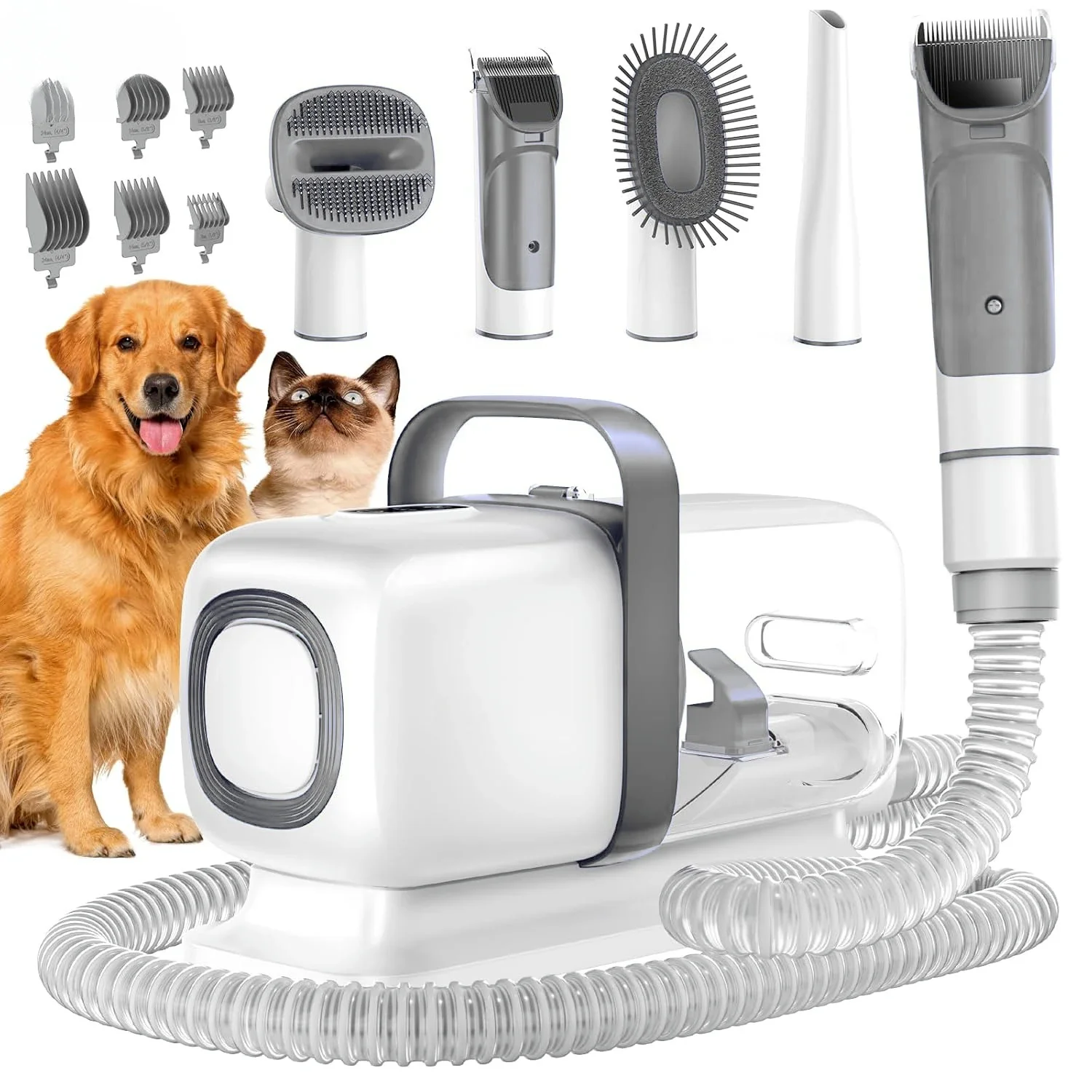 Dog Grooming Kit,Pet Grooming Vacuum,Dog Clipper,Pet Grooming Shedding Brush,Cleaning Tool,Low Noise Cat Vacuum for Pet