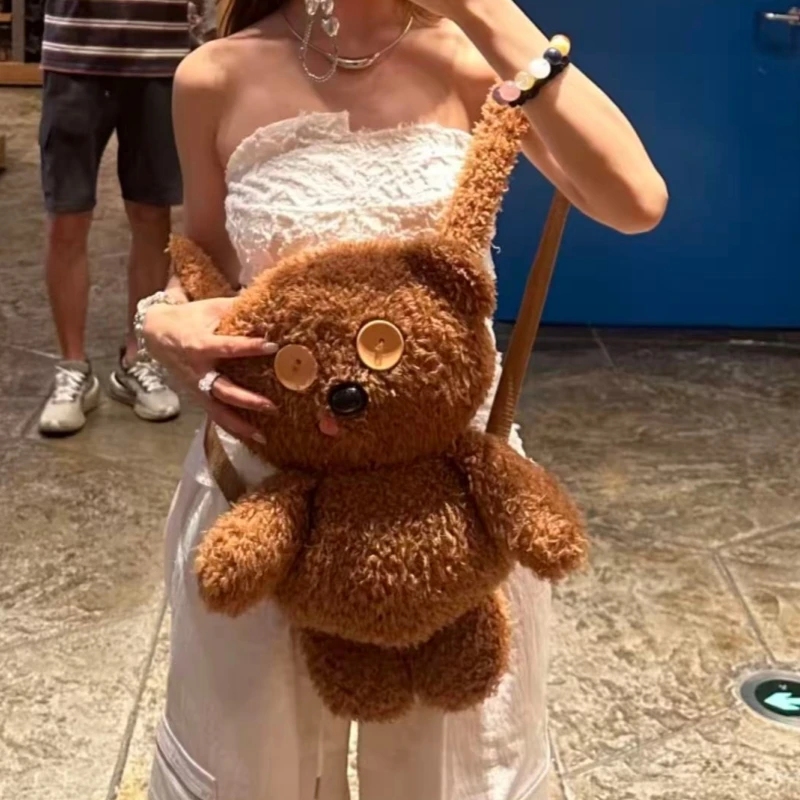 

TiM Bear Series, плюшевый рюкзак с миньонами, фигурки, милые мультяшные рюкзаки, мягкая кукла, креативные подарки для детей, девочек