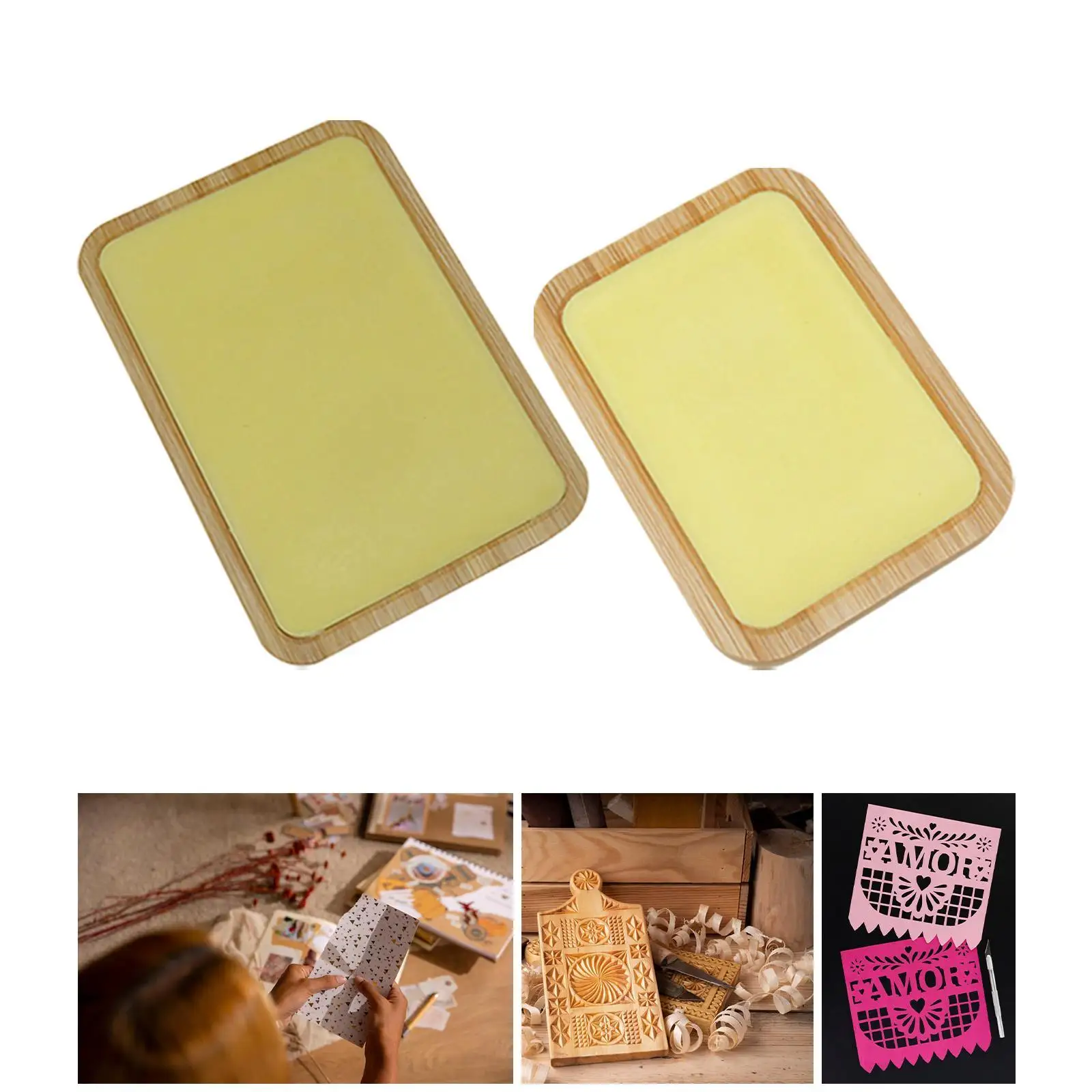Wax Plaat Graveren Tool Hout School Projecten Multifunctioneel Wax Board voor Raam Bloem Scrapbooking Project Woondecoratie