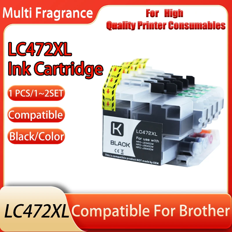 

1 шт./1 ~ 2 комплекта LC472XL чернильный картридж для принтеров Brother MFC-J2340DW MFC-J3540DW MFC-J3940DW