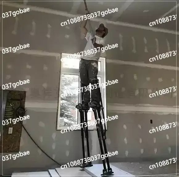 38-60CM Adjustable Walking Ladder Aluminum Alloy Horse Stool Folding Telescopic Stilt Bracket Multifunctional Construction Tools