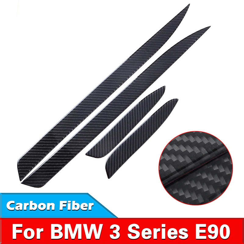 

Car Door Sill Sticker Real Carbon Fiber Threshold Cover Trims For BMW 3 Series E90 E92 E93 2005-2012 AUTO Decorative Strip