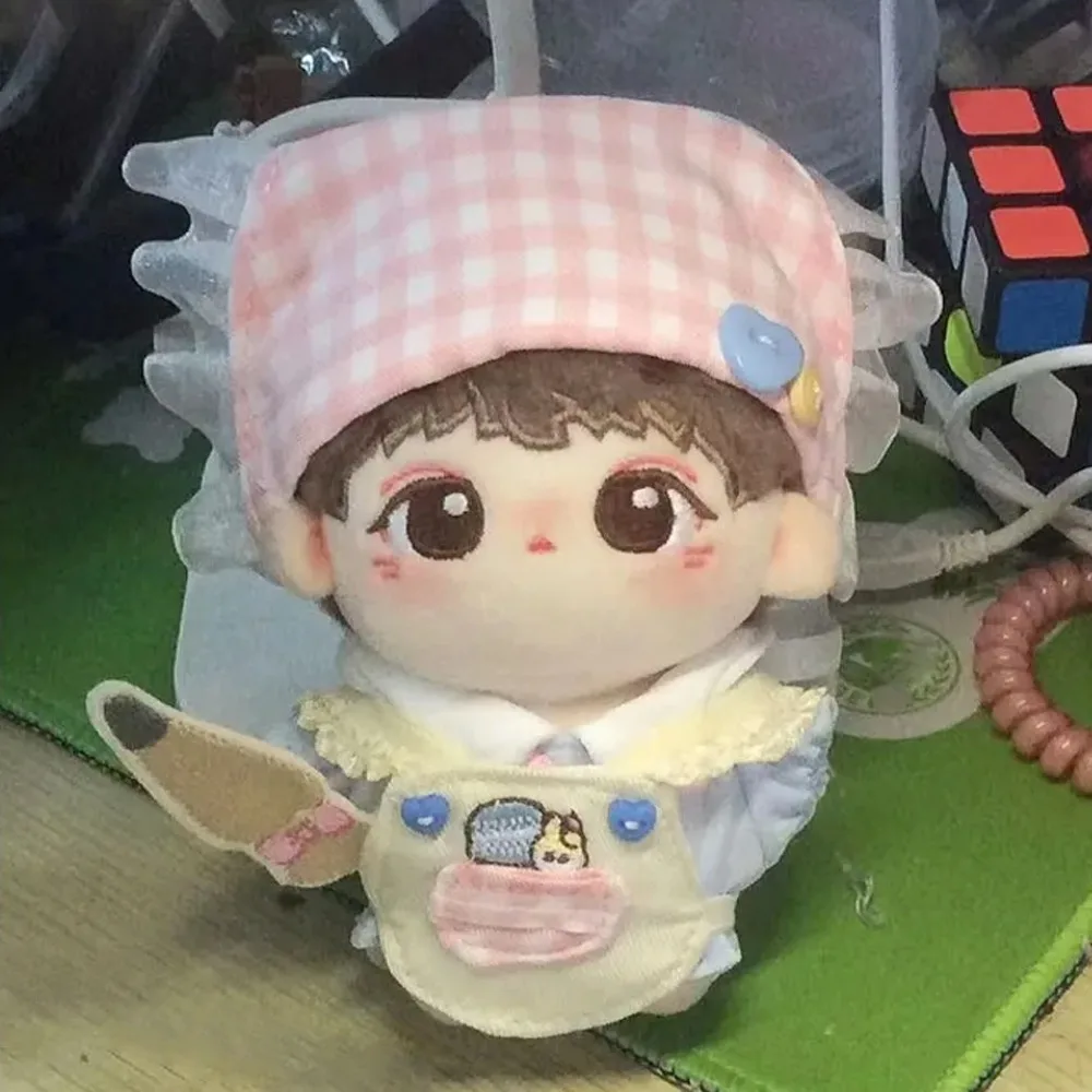 DIY الملابس المطبخ 10 سنتيمتر الملابس القطنية المئزر دعوى الملابس الزي الكرتون الحجاب فستان مجموعة الملحقات #4