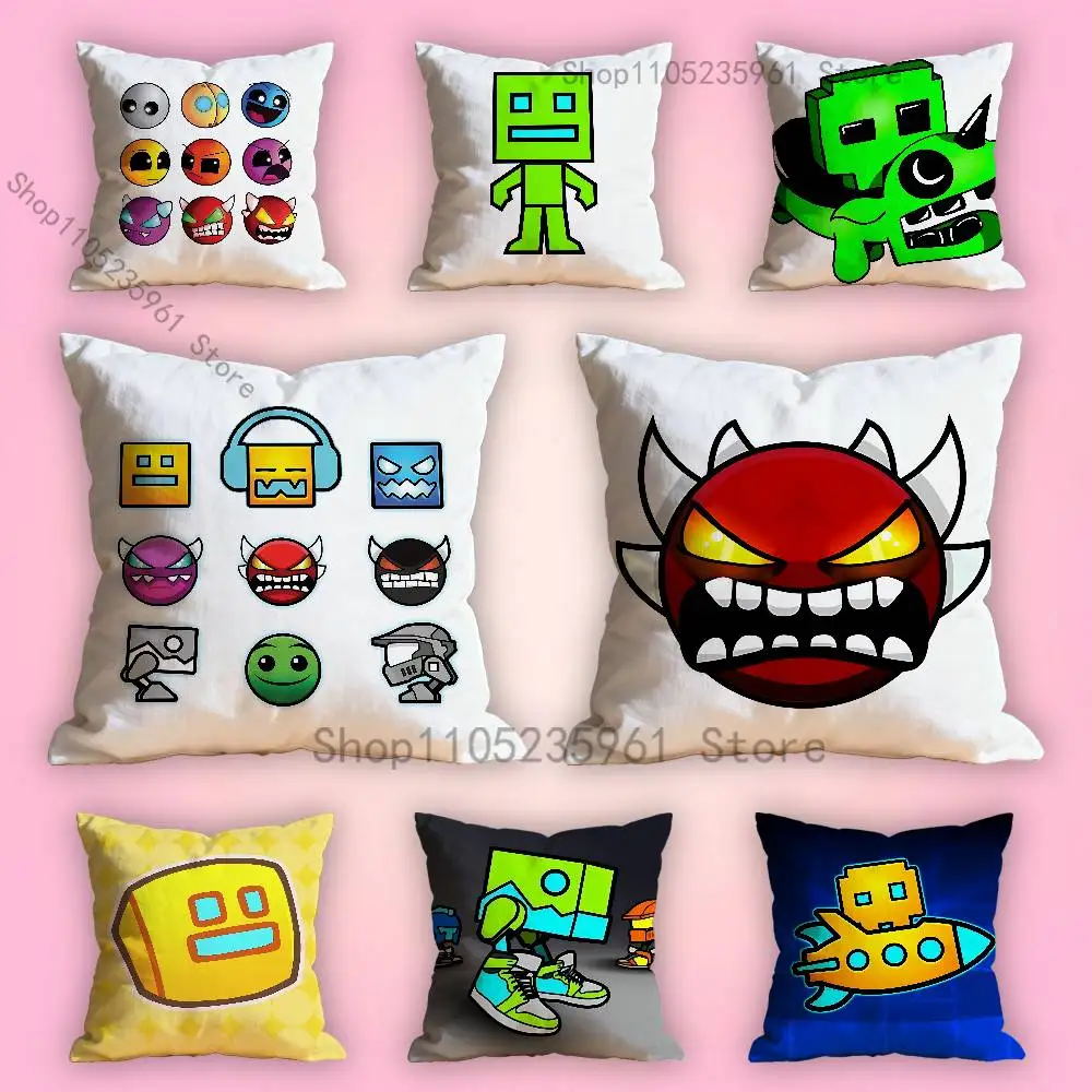 

G-Geometry D-Dash Various Sizes Square Pillow Case For Car Home Bedchamber Decor Custom Valentine gift