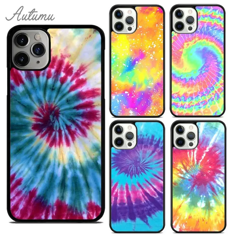 Colorful Tie Dye Rainbow Hippie Art Phone Case for iPhone 15 16 SE2020 11 12 13 14 Pro Max mini 6 7 8 Plus Cover coque Fundas