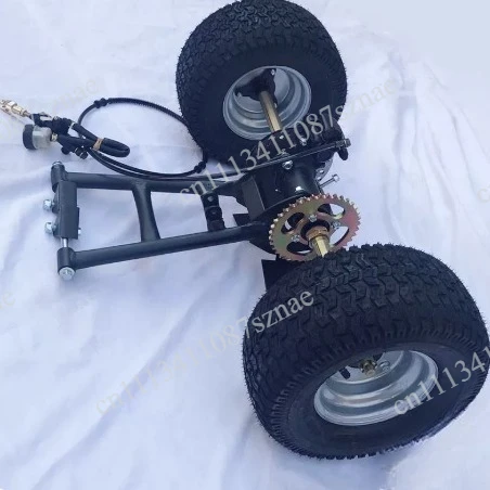 DIY Modified Thickened Rear Axle Assembly With 6 Inch Wheels For 2 Wheel To 3 4 Wheel Motorcycle Go Kart Accessories