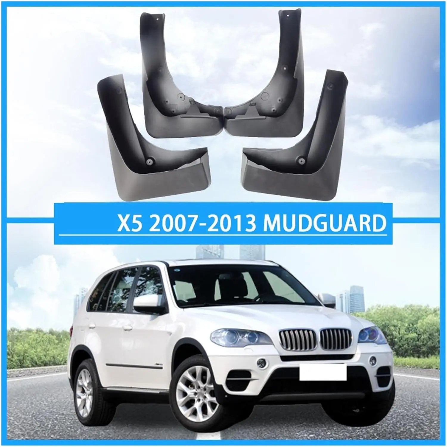 

4PCS Mudflaps Mud Guards Fit For BMW X5 E70 2007 - 2013 Front Rear Splash guards Tire Fenders Mud flaps Mudguards Accessories