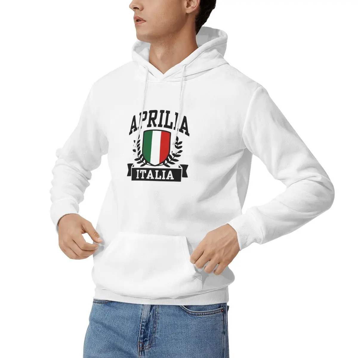 Aprilia Mann Kleidung Street Style Fleece Sweatshirts Herbst Casual Hoodies Modische Rundhals Pullover